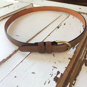 Hunt Club Glove Cowhide Belt Brass Buckle